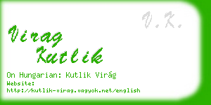 virag kutlik business card